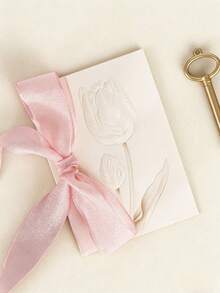 1张精美丝带贺卡（1张贺卡+1个信封+1张信纸+1米丝带） - 送给挚友、他/她、同事、男友、女友的礼物，也适合感恩节、表白、生日、留言、明信片、节日礼物、学习用品、返校季等场合。 - 白色 - 查看 4