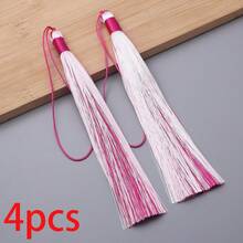 4pcs/Pack Dual-Color Tassel Pendant, Contrast Color Design, Bag/Key Chain Decor, DIY Craft Accessory, Clothing/Home Decor, Bookmark Making Tassel - Tassel - View 10
