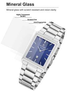 Đồng hồ nam REWARD Quartz kiểu dáng công sở thời trang, hiển thị giờ, lịch, kim dạ quang, đa chức năng, chất lượng cao, quà tặng, thiết kế cổ điển, dây đeo bằng thép không gỉ. - Bạc - Xem 8