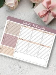 budget planner 1 Pc A4 Weekly Planner Notebook, Daily & Weekly Planning And Spiral Bound Note Pages, To-Do List Notebook - Khaki - View 7
