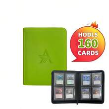 Top Loader 4-Pocket Trading Card Binder, Premium Zippered Card Album, 360 Double-Sided Pockets PU Collection Binder, Card Holder Suitable For MTG, TCG, Sports Cards (7 Colors) - Multicolor - View 7