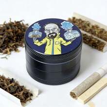 1个蓝色火焰研磨器 | 四层手动草药研磨器，小巧耐用的50毫米研磨工具，便于携带，男女皆宜的理想礼物 - 查看 6