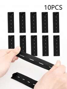 5/10个牛仔裤纽扣延长器，包含黑色孕妇裤纽扣延长器，适用于男女牛仔裤、裙子、连衣裙、裤子 - 黑色 - 查看 11