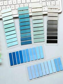 200/400 piezas Pestañas de índice de página, marcadores reutilizables semitransparentes de colores, etiquetas de índice de cinta elegante, pestañas de índice adhesivas transparentes de PET de colores vintage - Unitalla - Ver 6