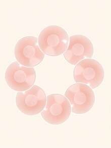 2/8/16 Pairs Reusable Nipple Covers For Women, Silicone Invisible Breast Petals With Travel Case - Pink - View 16