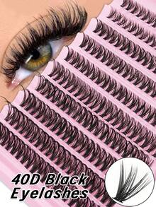 200pcs Wet Effect Faux Mink Lashes, Curled Realistic Eyelash Extensions, Cartoon Style False Lashes, Daily Use Eyelash Clusters, Single Lashes, False Eyelashes - View 6