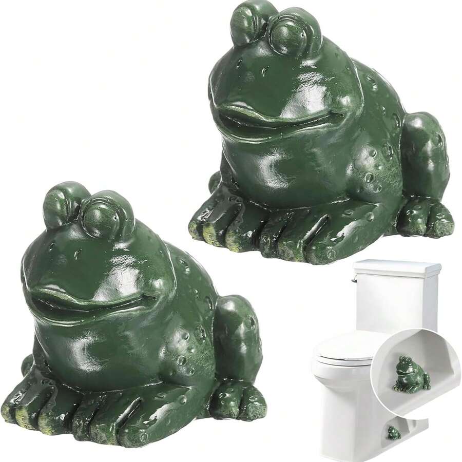 1个青蛙造型防锈马桶螺栓盖，适用于大多数标准浴室马桶螺丝 - 青蛙 - 查看 1