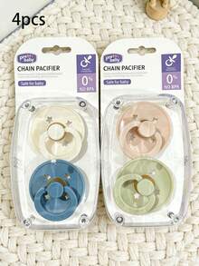 Set de 8/4/2 chupetes de látex suave y natural, que simulan la lactancia materna, para calmar a bebés de 0 a 18 meses, todo en uno para la lactancia - Multicolor - Ver 15