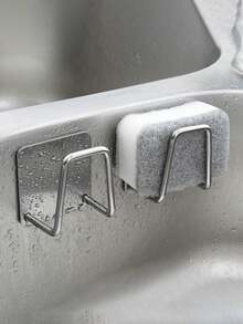 1/2 chiếc giá đỡ miếng bọt biển rửa chén bằng thép không gỉ không cần khoan - Giá đỡ thoát nước nhà bếp tự dính có lưới thoát nước, đa năng dùng cho miếng bọt biển, bàn chải rửa chén, nước rửa chén, quà tặng Giáng sinh - Nhiều màu - Xem 5