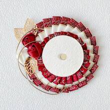 1个复古设计徽章夹，11种颜色可选，流苏蝴蝶翅膀玫瑰褶皱圆形徽章夹，手工DIY成品，动漫卡通游戏角色扮演周边徽章夹，ACG名人粉丝周边，宅男配件，漫展角色扮演服装装饰 - A - 查看 7