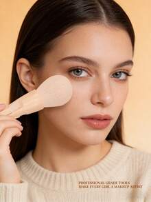 四件套四合一磁性化妆刷套装：散粉刷、腮红刷、眼影刷、遮瑕刷 - 方便旅行的化妆刷 - 彩色 - 查看 2