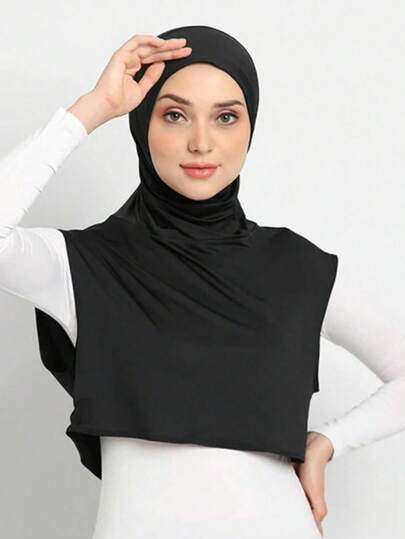 1pc Luxury Multicolor Milk Silk Knit Turban Headscarf, Silky Soft & Versatile, Stylish Muslim Daily Wear