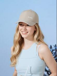 CAMEL CROWN 男女通用棒球帽，夏季遮阳帽，运动遮阳帽，足球帽，网球帽，小号棒球帽 - 卡其 - 查看 2