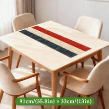 1pc Independence Day Themed Vintage Red, Blue & White Woodgrain Pattern Polyester Rectangular Table Runner, Single-Sided Printing, Suitable For Home, Kitchen, Dining Room Indoor/Outdoor Decor, Great For Holiday Parties And Celebrations - Multicolor - View 11