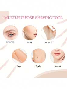 12pcs Stainless Steel Eyebrow Trimmer Set With Protective Cover, Unisex - Precision Eyebrow Razor - Multicolor - View 8