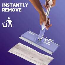 Disposable Sweeper Mop, Touch-Free Cloth Attachment, Versatile For Kitchen, Dorm & Hardwood Floors (50'') - 1 - Xem 3