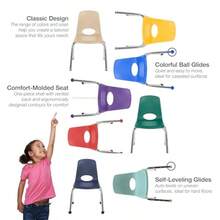 Stacking Chairs - Red - View 6