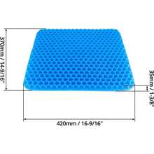 Gel Seat Cushion, Gel Cushion, Cool Breathable Non-Slip For Car, Office, Home, Wheelchair (Blue, 40x 35x 3.2 Cm) - 預設 - 查看 3