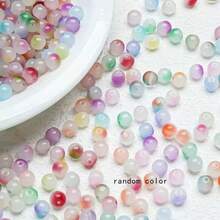 Bộ 50/1000 hạt cườm thủy tinh hai màu 8mm để làm trang sức, tự làm vòng tay, vòng cổ, bông tai, đồ trang sức thủ công (màu ngẫu nhiên) - màu sắc - Xem 12