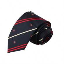 1pc Crown Striped Necktie, Suitable For Formal, Business, School, Casual Occasions,Accessories,Festival,Graduation Gift,Accessories - Multicolor - View 5