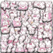 50pcs Pink Bunny Stickers, Creative Doodle Stickers, Office Supplies, Mobile Phone And Computer Stickers, High-Value, Durable, Exquisite, Cool Stickers, Fun, Classic, Colorful Cartoon Design, Gift Decoration, Phone Case Decoration Stickers, Reusable, Colorful Cartoon Design, Suitable For Water Bottles, Skateboards, Mobile Phones, Etc., Very Suitable For School Supplies, A Top Choice For Holiday Gifts. - 50pcs - View 7