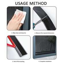 1条4.5/5.5厘米宽防水窗户密封条，推拉窗防雨隔热密封条，阳台隔热防风密封条 - 黑色 - 查看 8