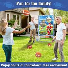 Football Toss Game with 4 Inflatable Balls Indoor/Outdoor Football Throwing Target Toy for Ages 4-7 8-12- Perfect Christmas Birthday Gifts for 4 5 6 7 8 9 10 11 12 Year Old Boys Girls - como en la foto - Ver 3