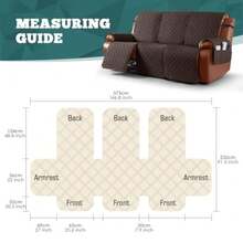Waterproof Recliner Sofa Covers Couch Covers for Reclining Couches 1-Piece Reclining Couch Cover Washable Furniture Protector with Elastic Straps Pocket for Pets Chocolate 3 Seater - Chocolate - Ver 4