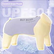 降温背心，冰丝透气防紫外线防虫图案，轻便全身犬服，适合小型和中型犬，夏季防紫外线背心，冰丝透气全身犬服 - 淡紫色 - 查看 18