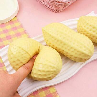 1/2pcs Peanut Shaped Silicone Stress Relief Toy (Please Check Size Chart Before Ordering, It Contains Important Information) - Adult Sensory Stress Relief Device, Suitable For Office Relaxation/Party Interaction, Creative Peanut Squeezing Toy To Relieve Stress, Applicable For Office, School, Ideal Gift For Birthday, Holiday And Family Gathering