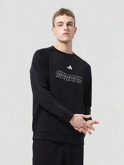 ADIDAS Loose Fit Sweatshirt, Casual Sports Training Top, Outdoor Fitness Wear
