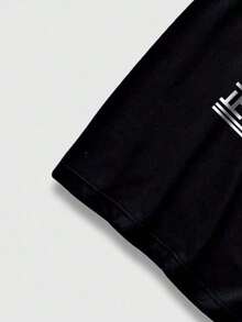 Camiseta con estampado de dragón estilo Y2K para hombres, estilo de los años 2000 - Negro - Ver 5