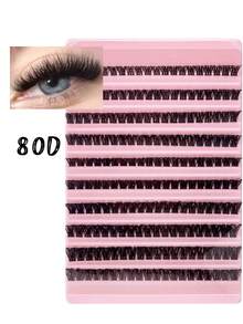 160/200簇睫毛嫁接，100D/80D D型卷翘，长度8-16毫米混合。提供自然稀疏和浓密两种款式。适合居家使用（新手友好，可重复使用）。 - 查看 8