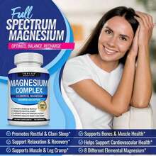 Magnesium Complex Supplement – 8 Elemental Forms, 1000mg |   Magnesium Glycinate, Citrate, Malate, Taurate For Muscle, Bone & Energy Support |   Non-GMO & Vegan – 90 Capsules - 1 CÁI - Xem 3