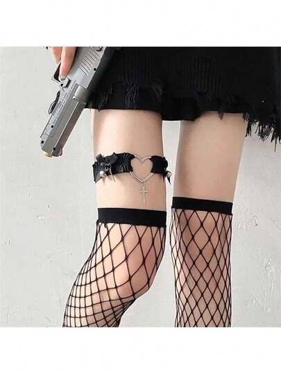 Bow, Heart, Bell, Leg Cuff, Punk Style Accessories, Lace Thigh Garter, Choker, Collar