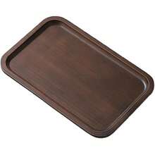 1pc Brown Rectangular Serving Tray, For Food, Bread, Breakfast, Desserts, Keys And Coffee, Tea, Snacks - Party Serving Tray, Kitchen, Easter Gift - Maroon - View 7