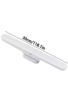 Lumière de placard LED 30cm/11.81 pouces, activée par le toucher, luminosité réglable avec 3 réglages de couleur, barre lumineuse rechargeable USB, éclairage de lit LED, bande pour miroir, cuisine, placard, table de nuit, bureau - lumière tricolore - Voir 12