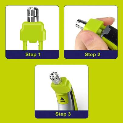 OneBlade QP25/26/27/28/45/65 Trimmer Replacement Heads - Nose & Ear Blade Refills, Compatible With OneBlade Grooming Device - Easy To Use, Compatible With QP25/QP26/QP27/QP28/QP45/QP65 Models - Hygiene & Convenience