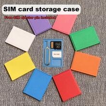 SIM Card Storage Box With Ejector Pin, Portable & Compact, Storage For Mobile Phone SIM/Memory Cards, Mini Size, Anti-Drop & Dust-Proof - Multicolor - View 6