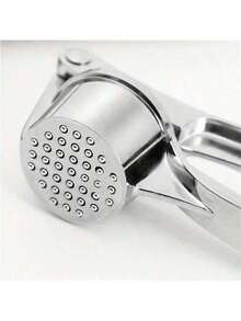 1 Piece Metal Garlic Crusher Manual Crusher Handheld Ginger Kitchen Tools Kitchen Accessories - Silver - View 3