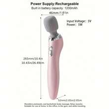 Portable Mini Handheld Vibrating Massager, USB Rechargeable Full Body Massage Wand For Neck, Shoulder, Waist, Leg Muscle Relaxation, Compact Personal Massage Tool For Home And Travel - Multicolor - View 11