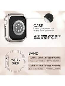 2-In-1 Nylon Sports Watch Band And Case, Compatible With Apple Watch 40mm, 41mm, 42mm, 44mm, 45mm, 46mm, And 49mm. Soft, Breathable, Elastic Sports Watch Band. Shock-Resistant, Scratch-Resistant PC And Tempered Glass 2-In-1 Watch Case. Compatible With Apple Watch Ultra/11/10/9/8/7/6/5/4/SE For Men And Women. Easy To Wear, Sensitive Touch - Starlight - View 4