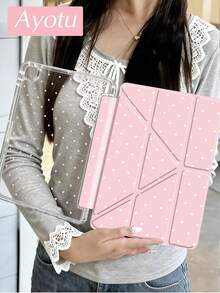 Ayotu 粉色波点 Y 型翻盖保护套兼容 iPad、Kindle Paperwhite（第 12 代，将于 2024 年发布）及其他设备，是个性化礼物或情人节礼物的理想之选。 - 彩色 - 查看 2