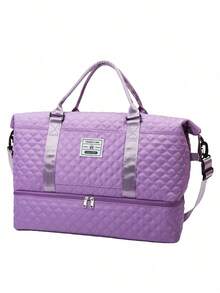 Bolsa de viaje de gran capacidad para mujeres, bolso de fin de semana con compartimento para ropa húmeda y divisor de cosméticos, adecuado para gimnasio, yoga, viajes de una noche y equipaje de mano - Multicolor - Ver 14