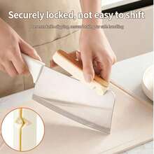 1pc Commercial & Household Dual-Use Vegetable Cutter Hand Protector, New Kitchen Bone & Meat Cutting Labor-Saving Tool, Finger Guard With Built-In Sharpener, Thick Industrial-Grade Durable Material - Multicolor - View 8