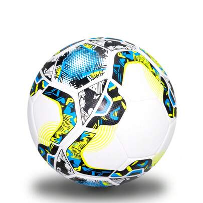1 pieza Balón de fútbol profesional Talla 5, con diseños de colores hermosos y patrones exquisitos, para entrenamiento individual y partidos de equipo, de material PVC duradero, cosido a máquina, suave y cómodo, apto para uso en interiores y exteriores