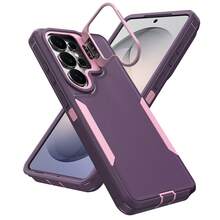 Ốp lưng điện thoại hai lớp chống sốc có giá đỡ ống kính cho Galaxy S26 S25 S24 S23 Plus Ultra, 17 16 15 14 13 12 11 Pro Max Plus - Màu tím - Xem 1