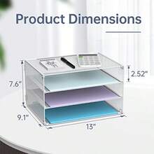 File Trays - White 3-tier Tray - View 3