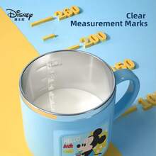 Disney 316 Stainless Steel Milk Cup With Scale, Anti-Drop Children's Breakfast Cup, Baby Milk Cup - Multicolor - View 6