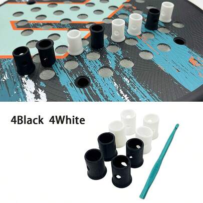 8 Miếng Chống Rung Bullpadel Công nghệ Ease Vibe của Bullpadel được thiết kế để giảm rung khi đánh. Được làm từ silicon có độ bền cao, mang lại trải nghiệm chơi game mượt mà, ổn định hơn và không gây khó chịu hay mỏi tay hoặc khuỷu tay.